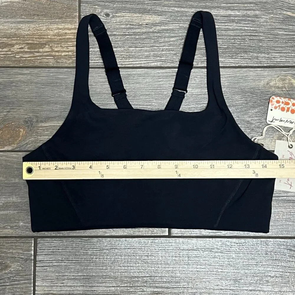 NWT $68 Free People X Hatch Maternity Bra Small Black Never Better Square Neck